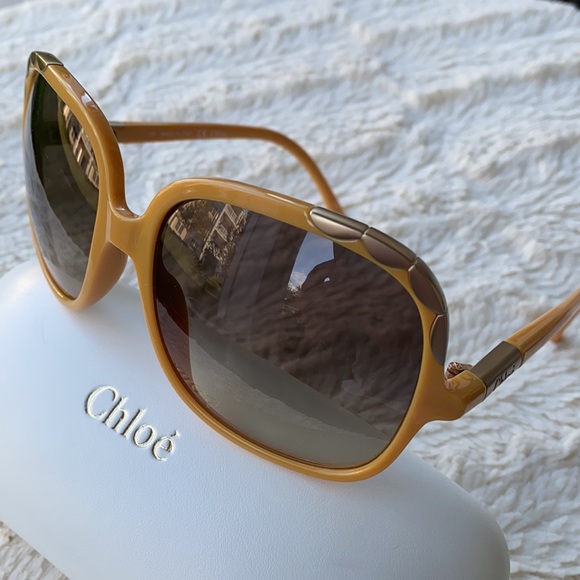 Yellow Chloe Sunglasses main image 10